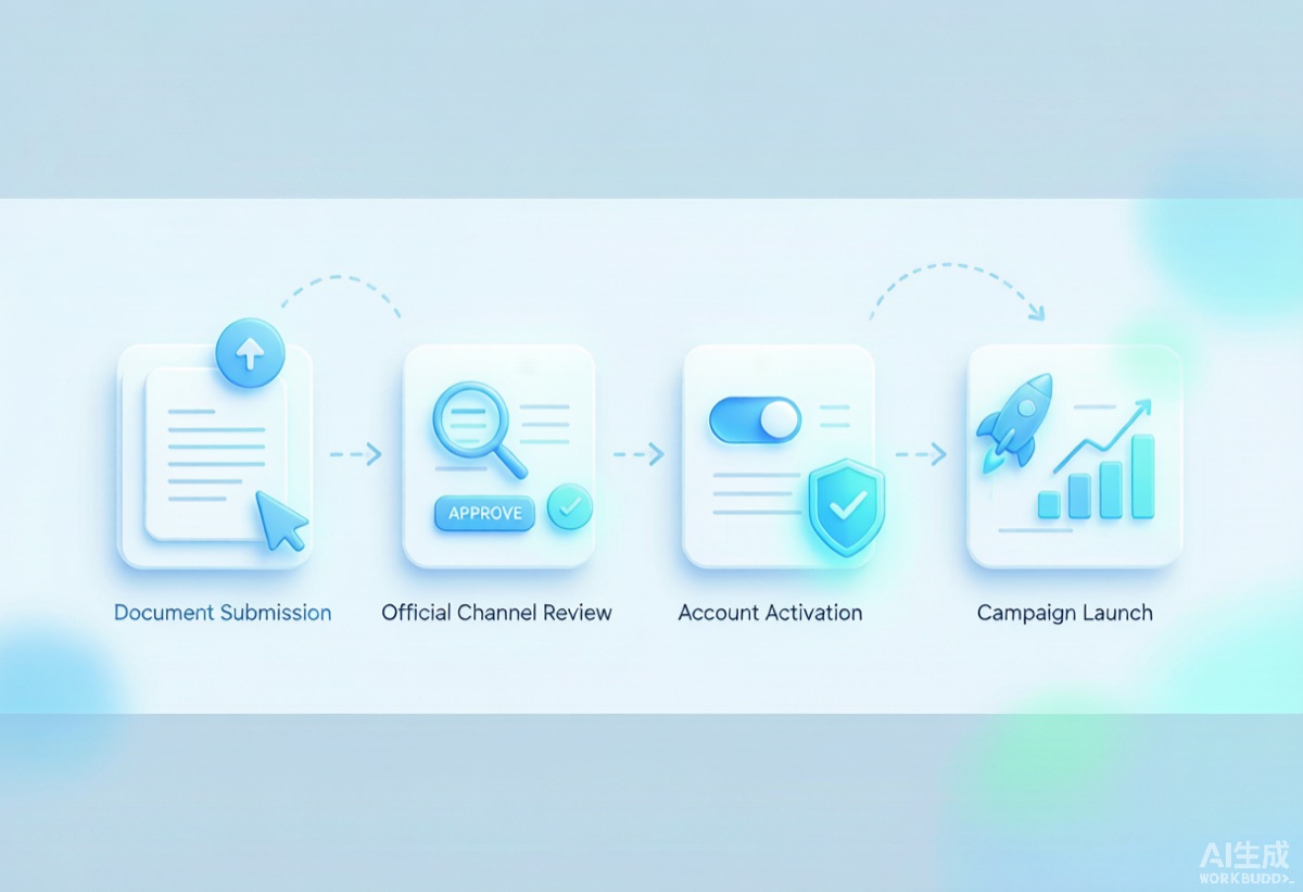 Meta ad account opening workflow
